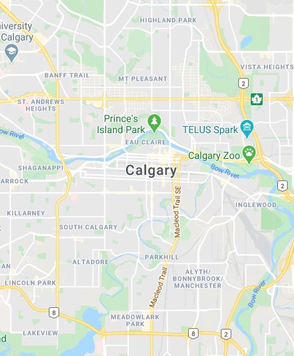 Calgary Magnetite Location