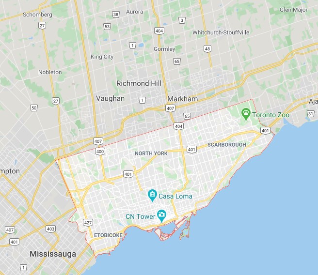 Toronto Acrylic Window Inserts Inserts map