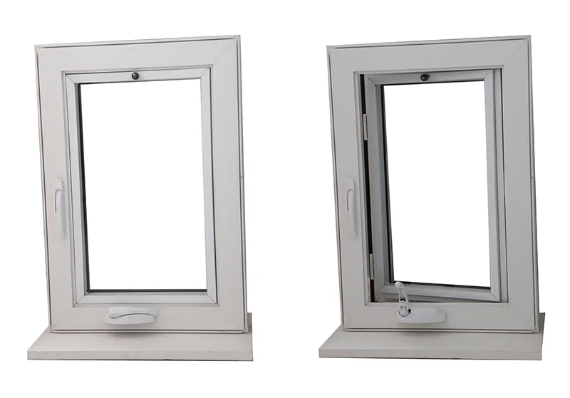 White casement window frame