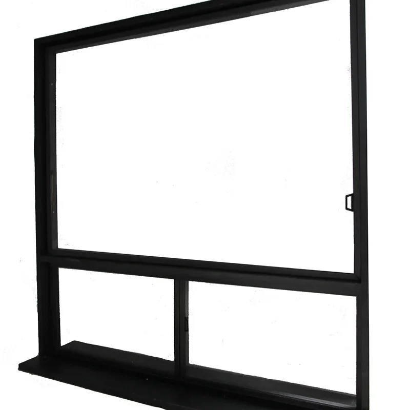 Large black window assembly